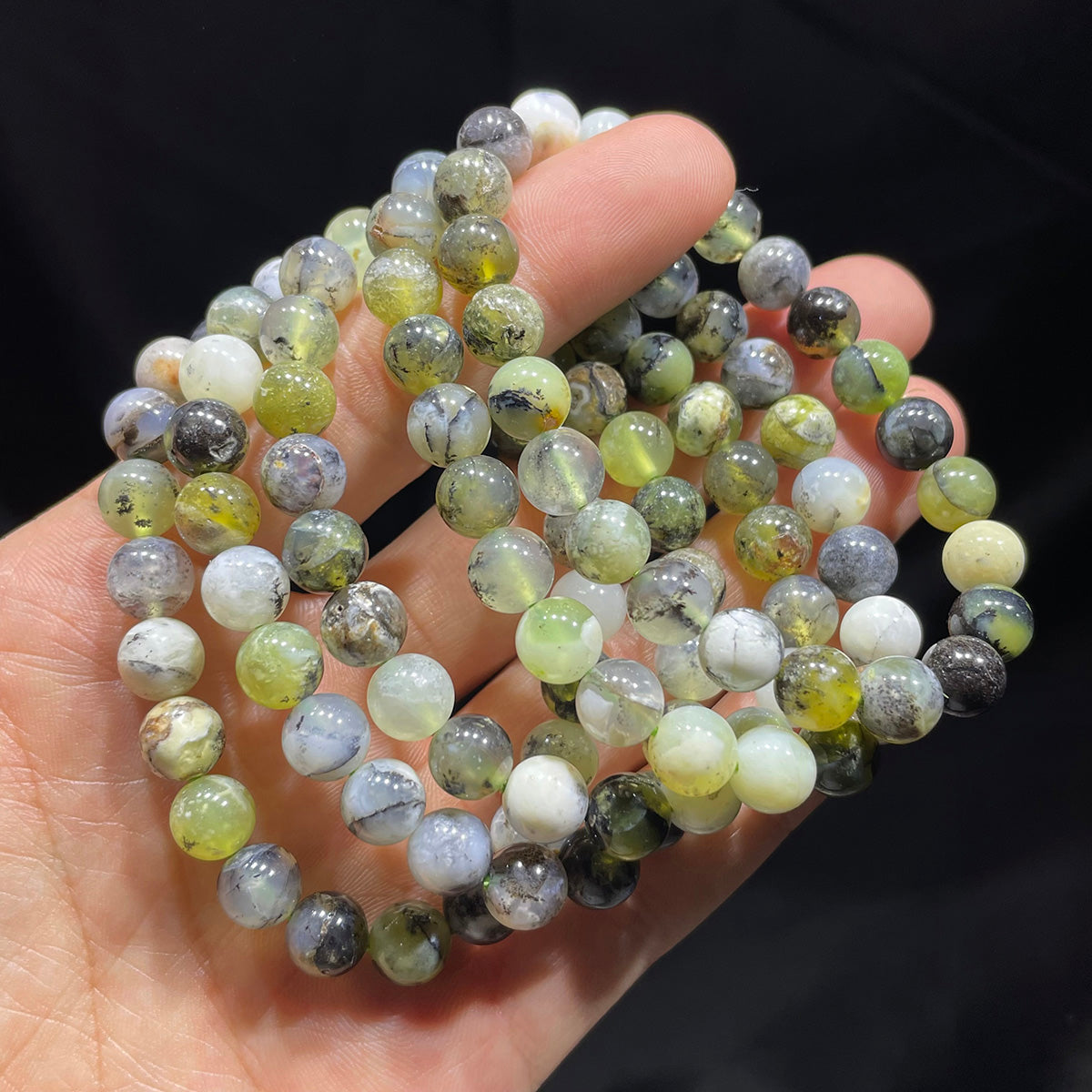 Green Opal Bead Bracelet