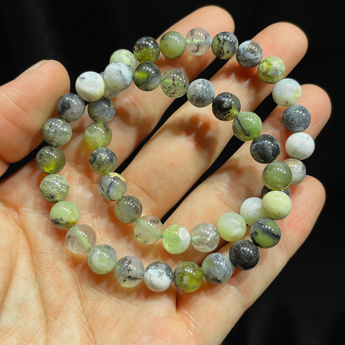 Green Opal Bead Bracelet Real Crystal Bracelet Healing Stones Bracelets For Women