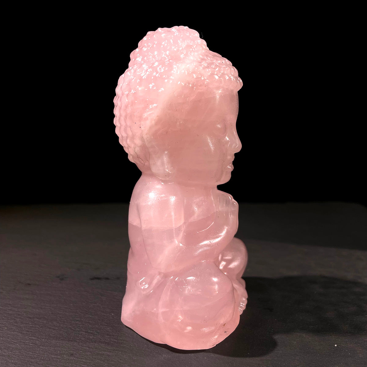 Rose Quartz Buddha Figurine