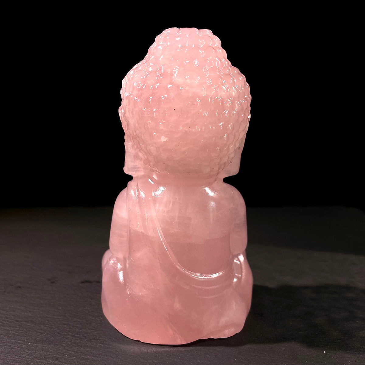 Rose Quartz Buddha Figurine