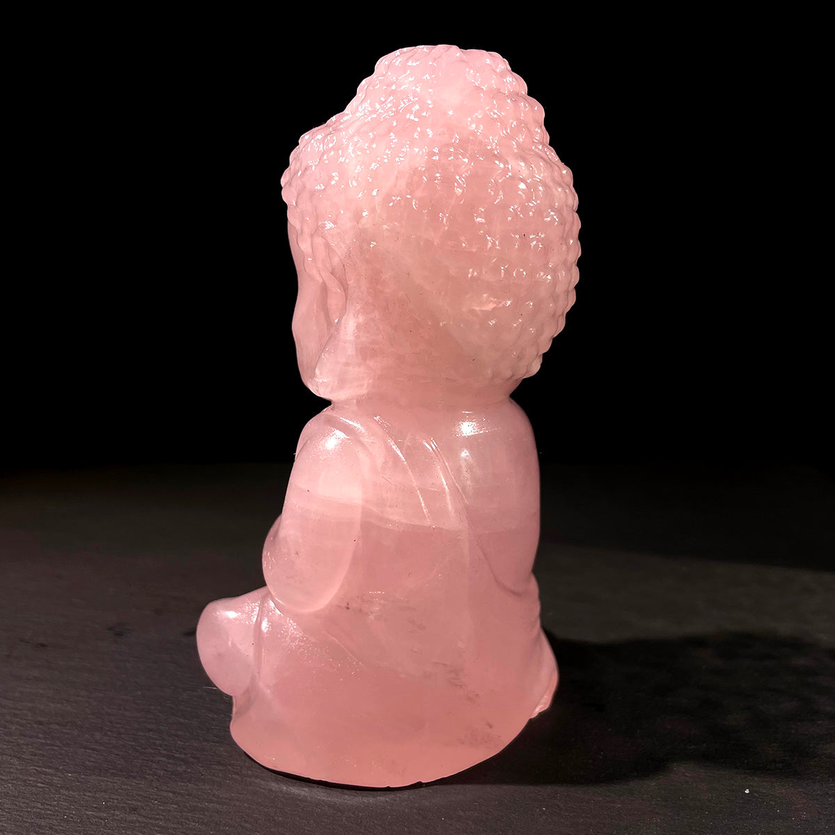 Rose Quartz Buddha Figurine