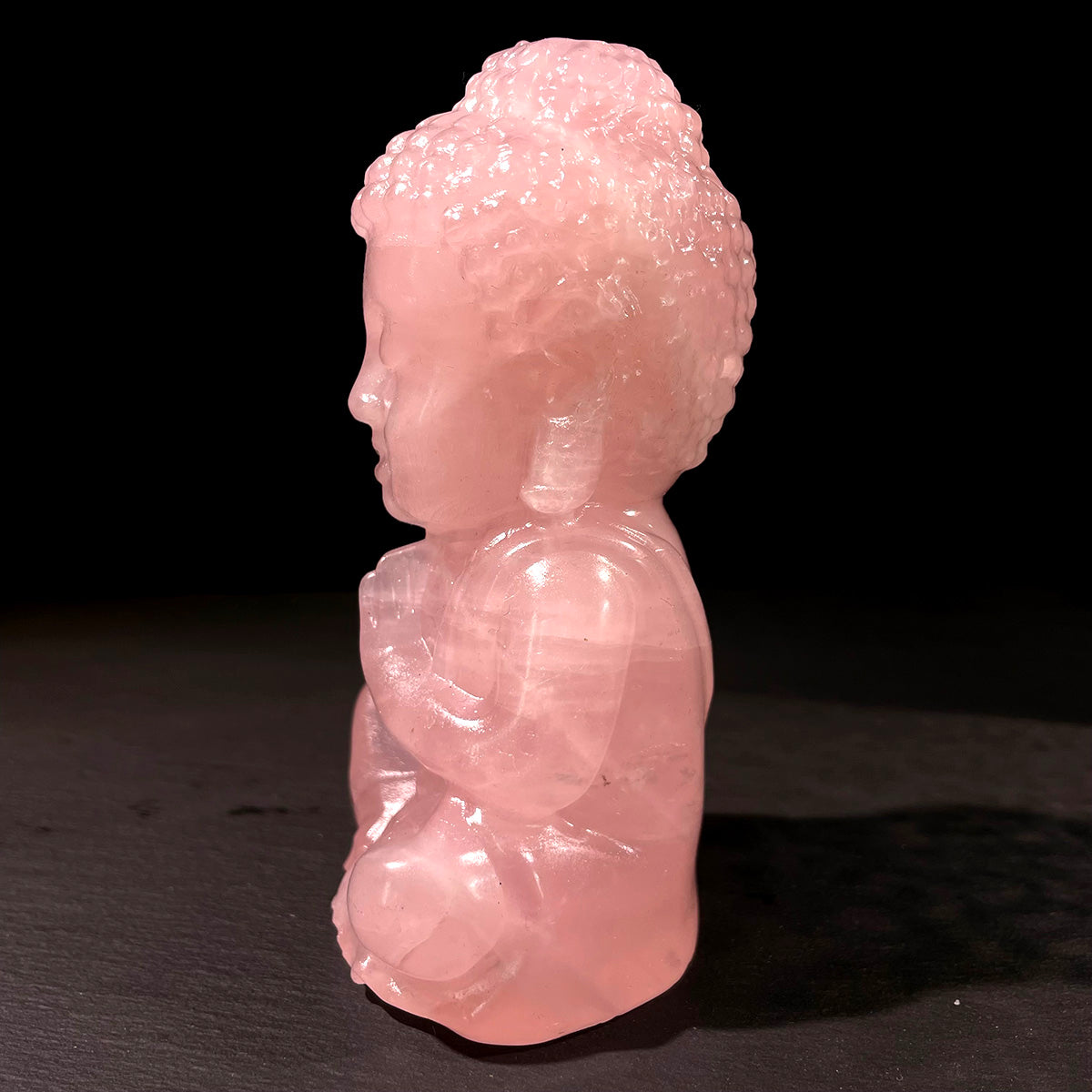 Rose Quartz Buddha Figurine