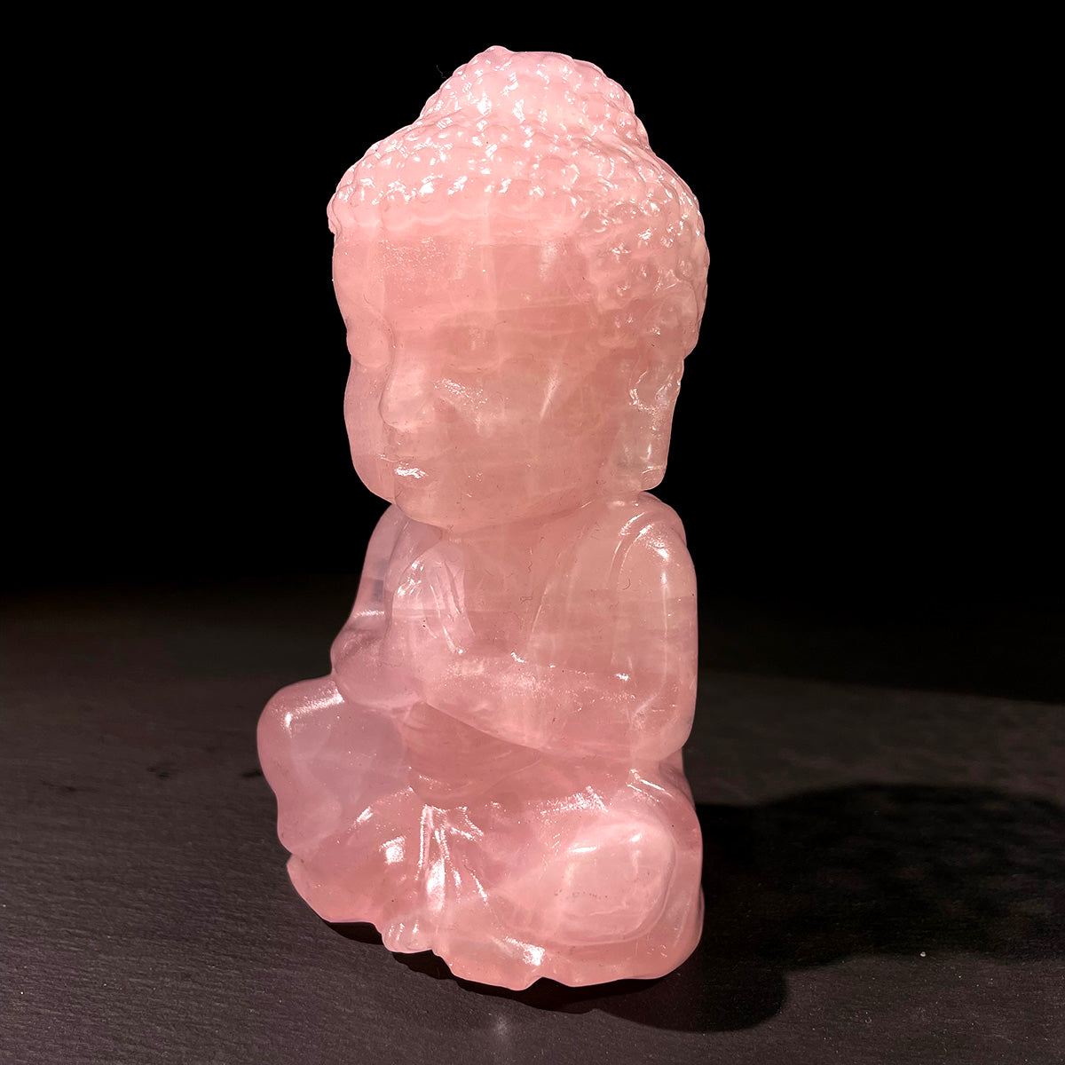 Rose Quartz Buddha Figurine