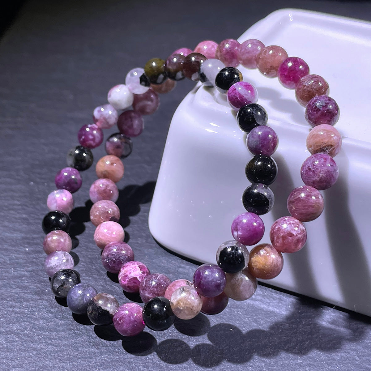 Tourmaline Bead Bracelet 6mm