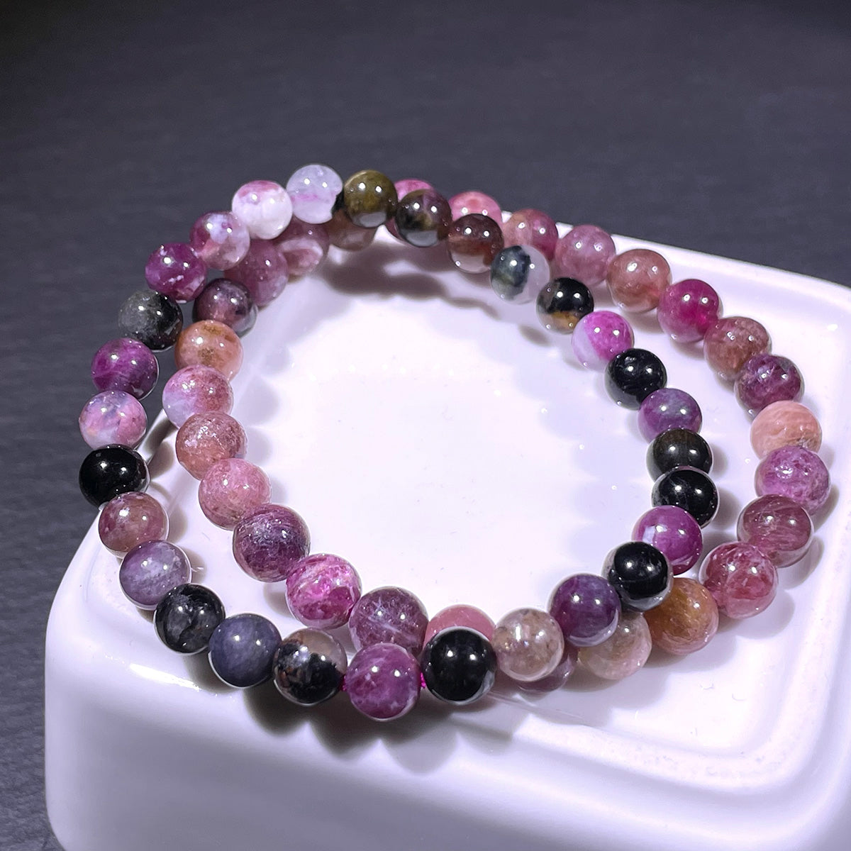Tourmaline Bead Bracelet 6mm