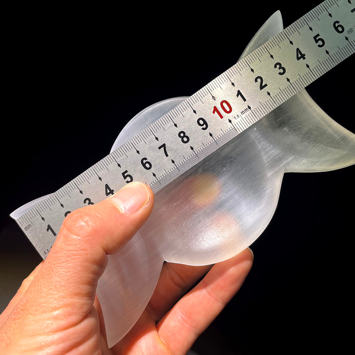 Selenite Triple Moon Goddess Charging Bowl - Crystal Cleansing & Altar Dish