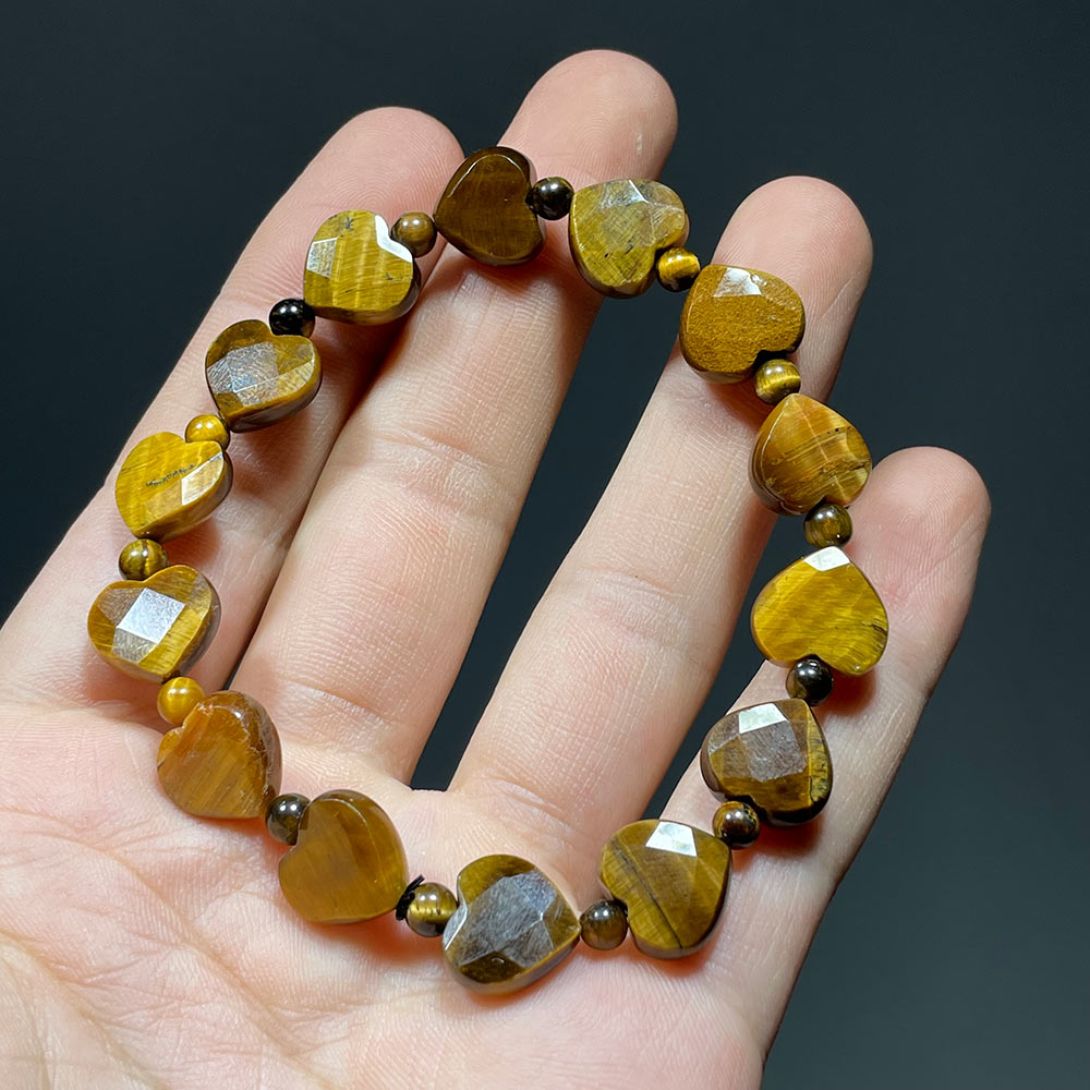 Faceted Crystal Heart Bracelet | Choose Your Healing Stone