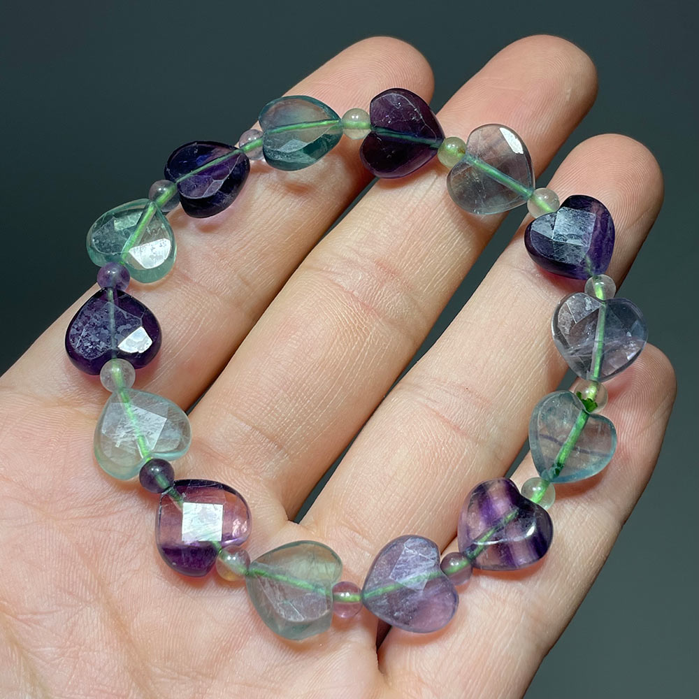 Faceted Crystal Heart Bracelet | Choose Your Healing Stone