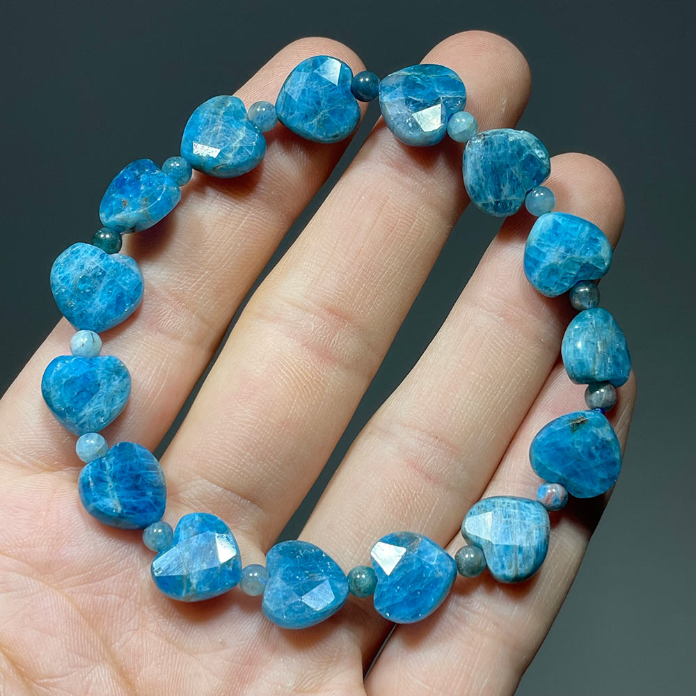 Faceted Crystal Heart Bracelet | Choose Your Healing Stone