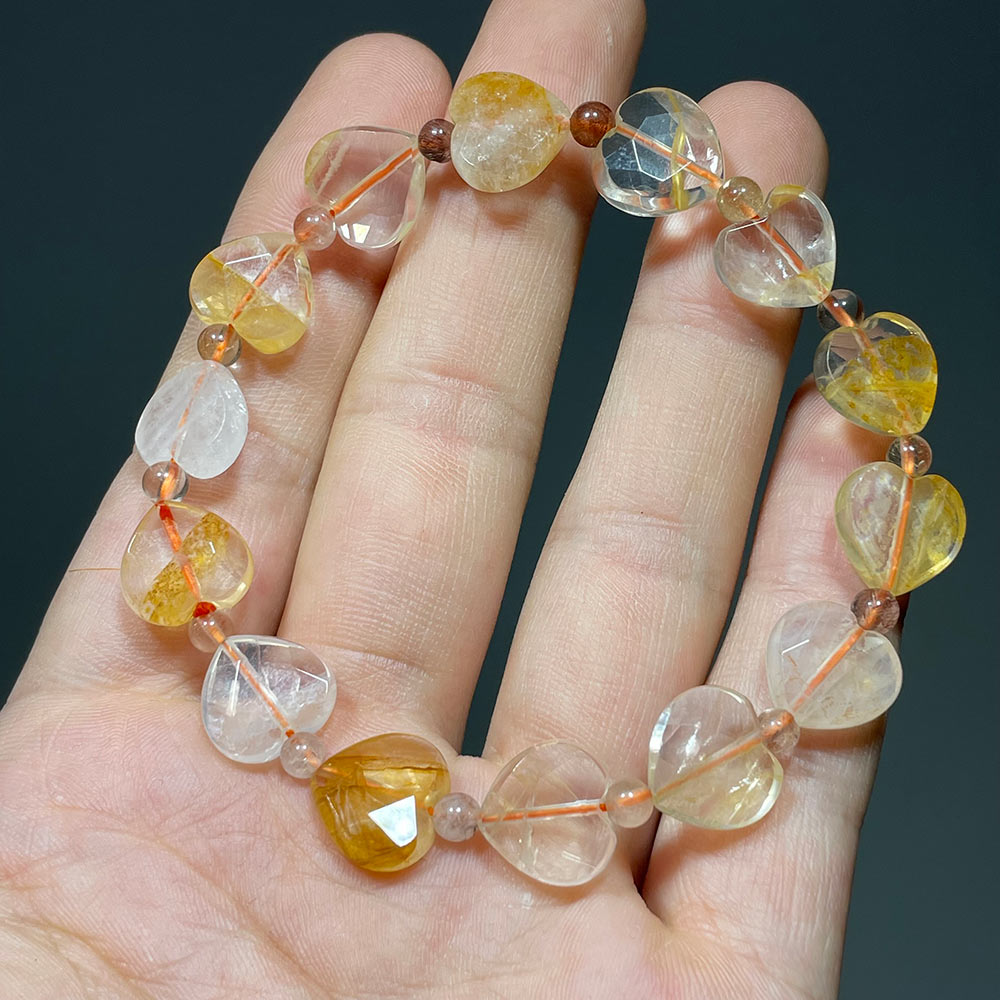 Faceted Crystal Heart Bracelet | Choose Your Healing Stone