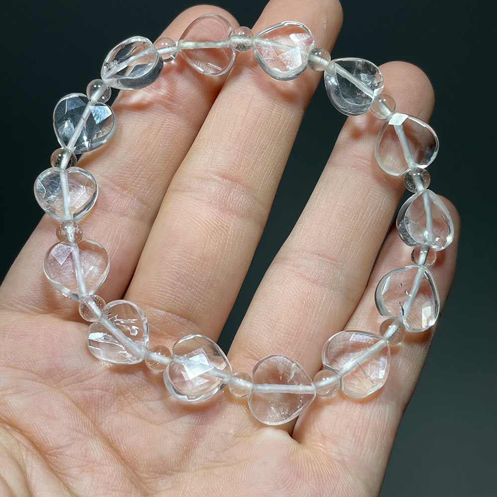 Faceted Crystal Heart Bracelet | Choose Your Healing Stone