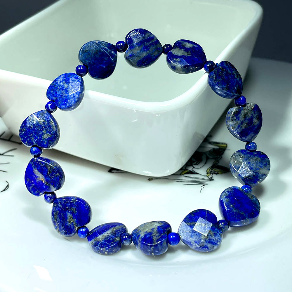 Faceted Crystal Heart Bracelet | Choose Your Healing Stone