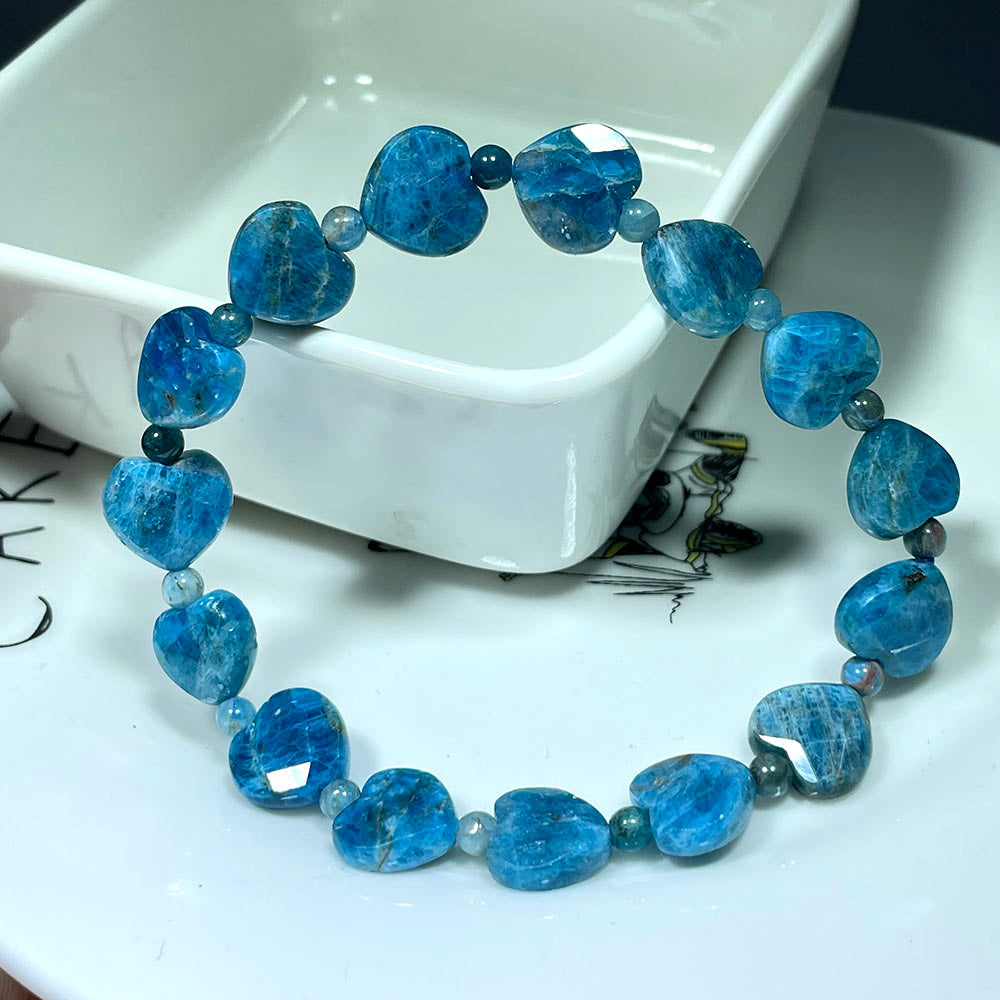 Faceted Crystal Heart Bracelet | Choose Your Healing Stone