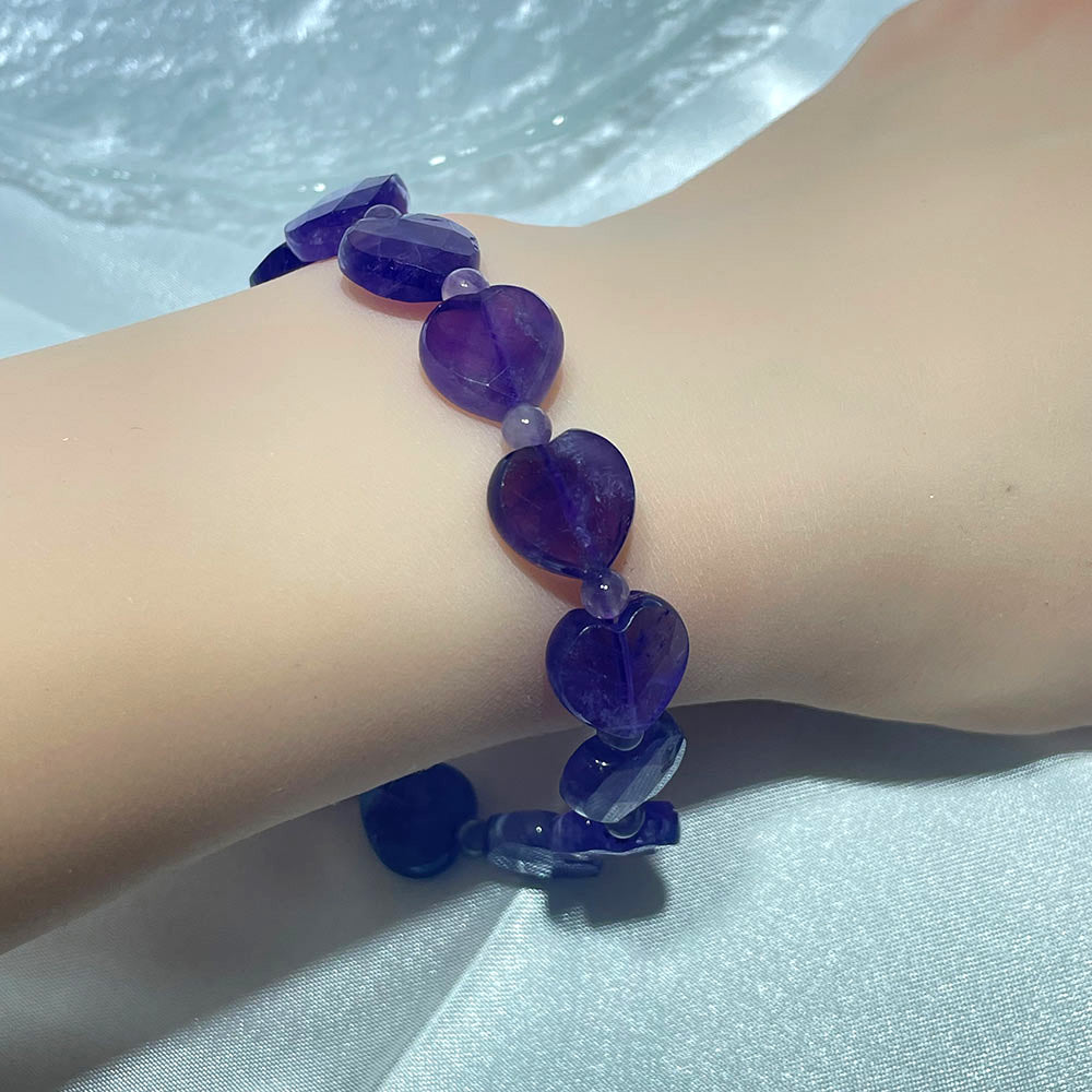 Faceted Crystal Heart Bracelet | Choose Your Healing Stone