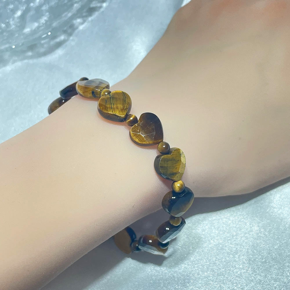 Faceted Crystal Heart Bracelet | Choose Your Healing Stone