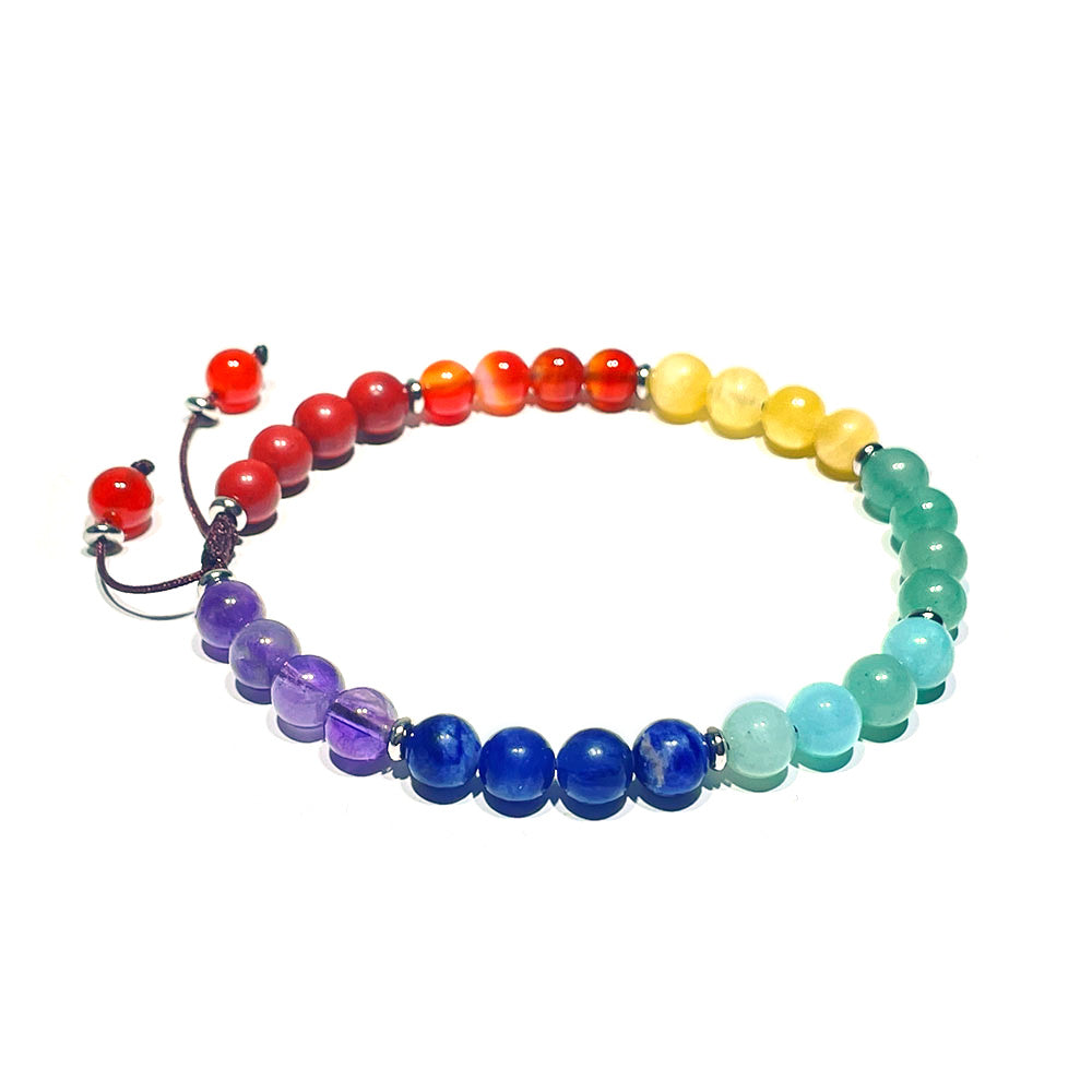 Natural 7 Chakra Gemstone Bracelet for Men & Women 6mm