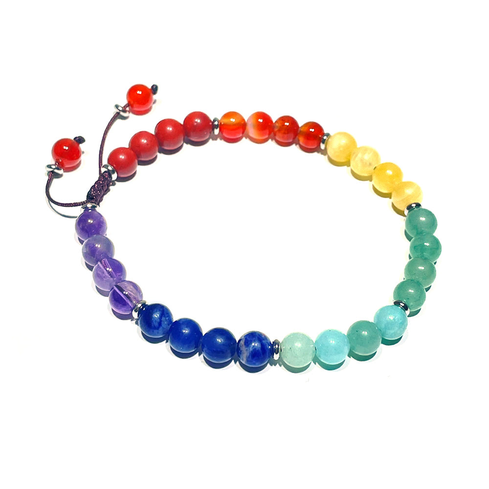 Natural 7 Chakra Gemstone Bracelet for Men & Women 6mm