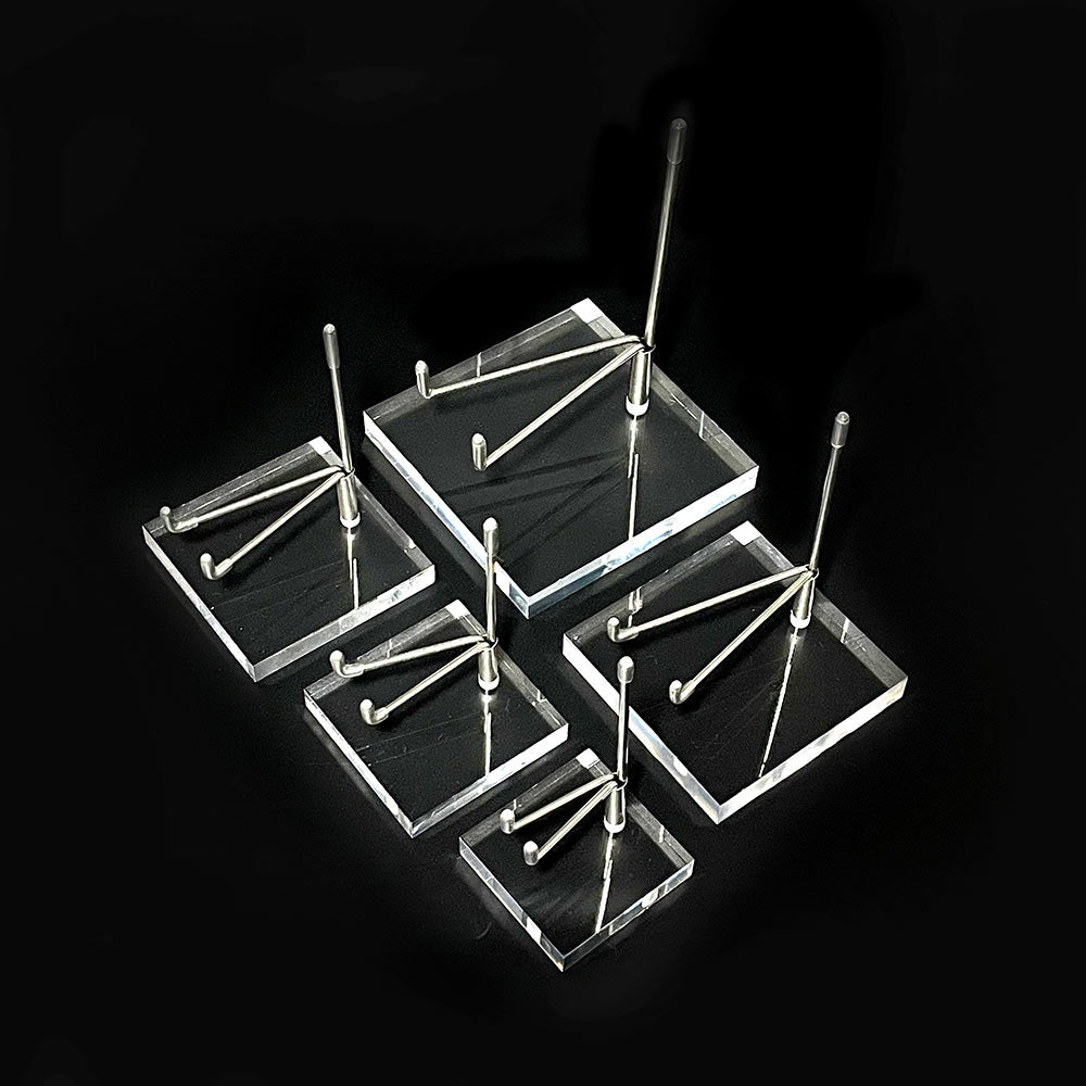 Acrylic & Metal Display Stand for Minerals,Crystal,Slabs & Specimens