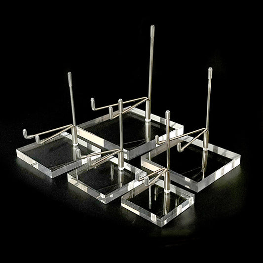 Acrylic & Metal Display Stand for Minerals,Crystal,Slabs & Specimens