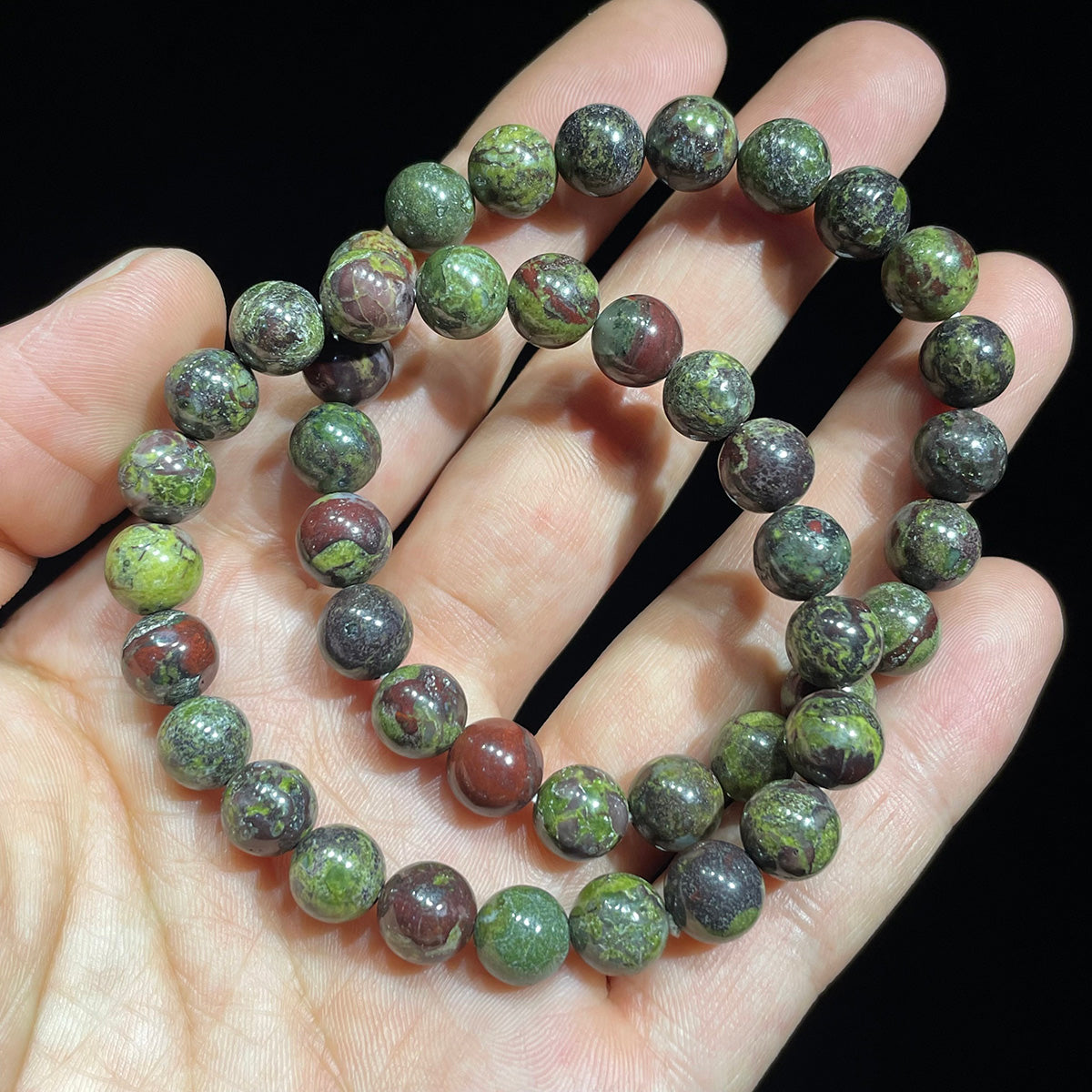 Dragon Blood Jasper Bead Bracelet