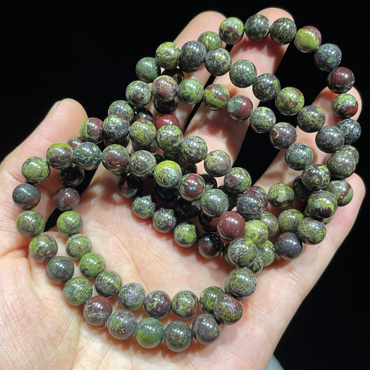 Dragon Blood Jasper Bead Bracelet