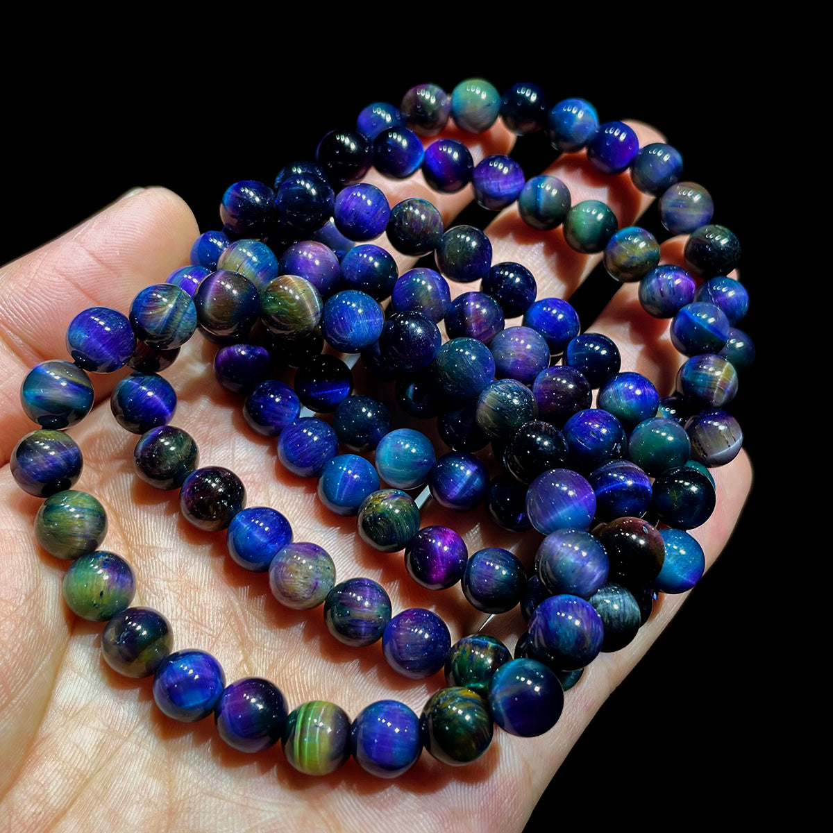 Galaxy Tiger Eye Bead Bracelet