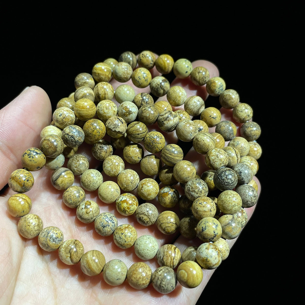 Picture Jasper Bead Bracelet Real Crystal Bracelet Healing Stones Bracelets For Women