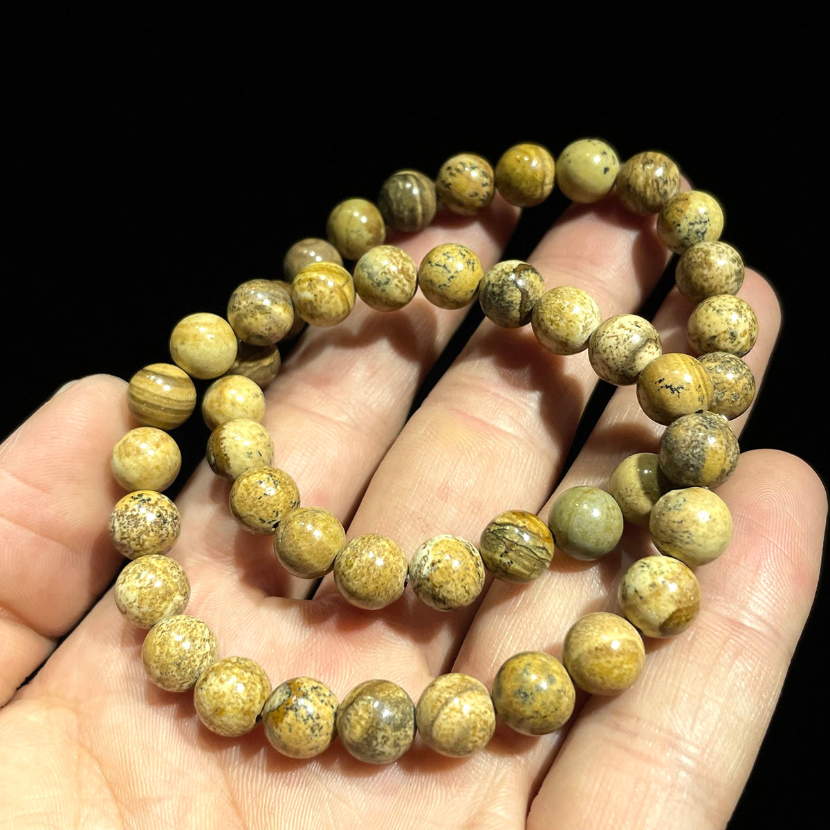 Picture Jasper Bead Bracelet Real Crystal Bracelet Healing Stones Bracelets For Women