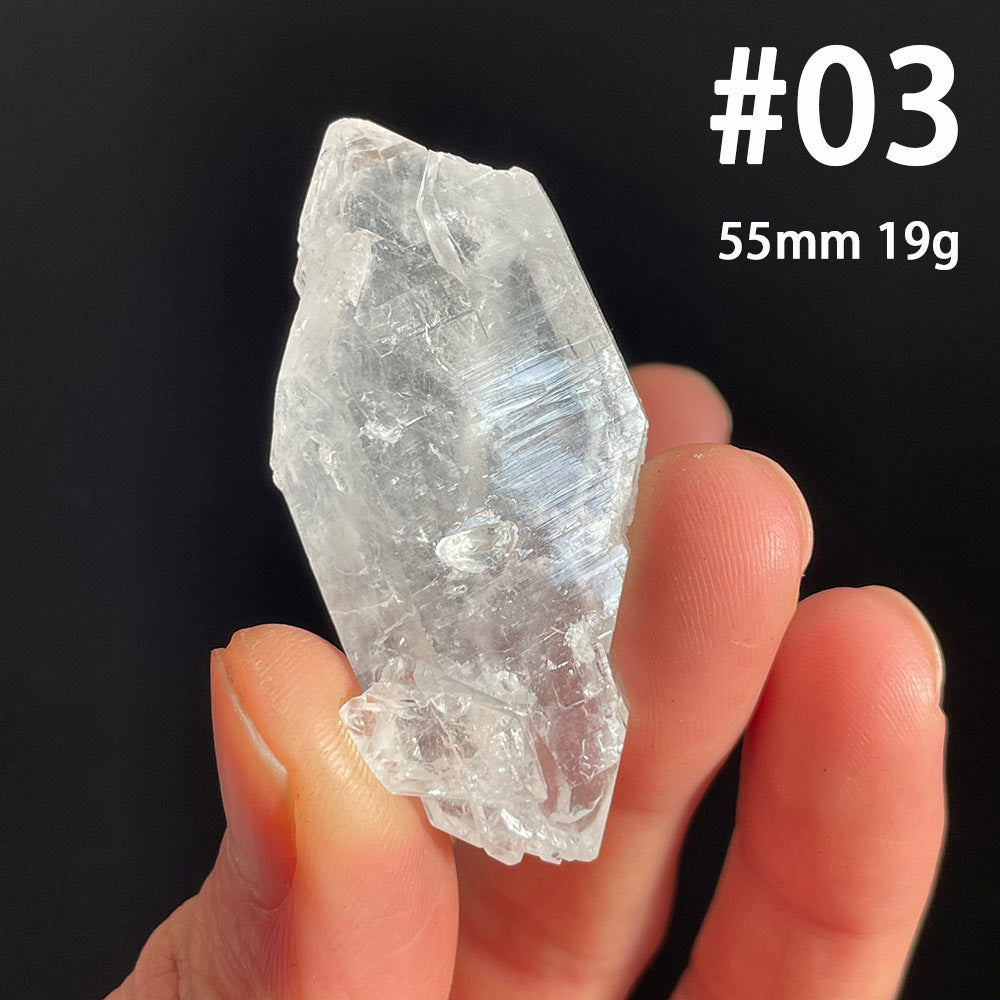 Natural Faden Quartz Crystal from Pakistan – Clear Tabular Mineral Specimen