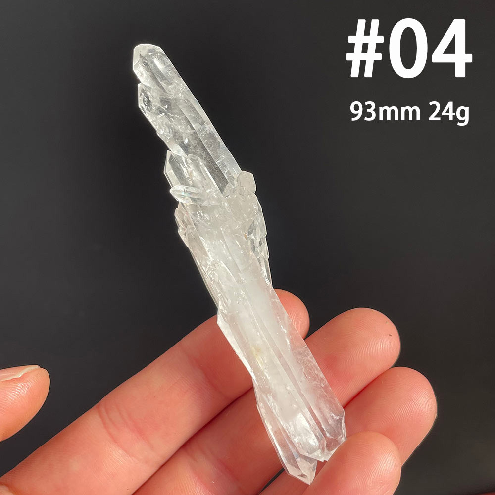 Natural Faden Quartz Crystal from Pakistan – Clear Tabular Mineral Specimen