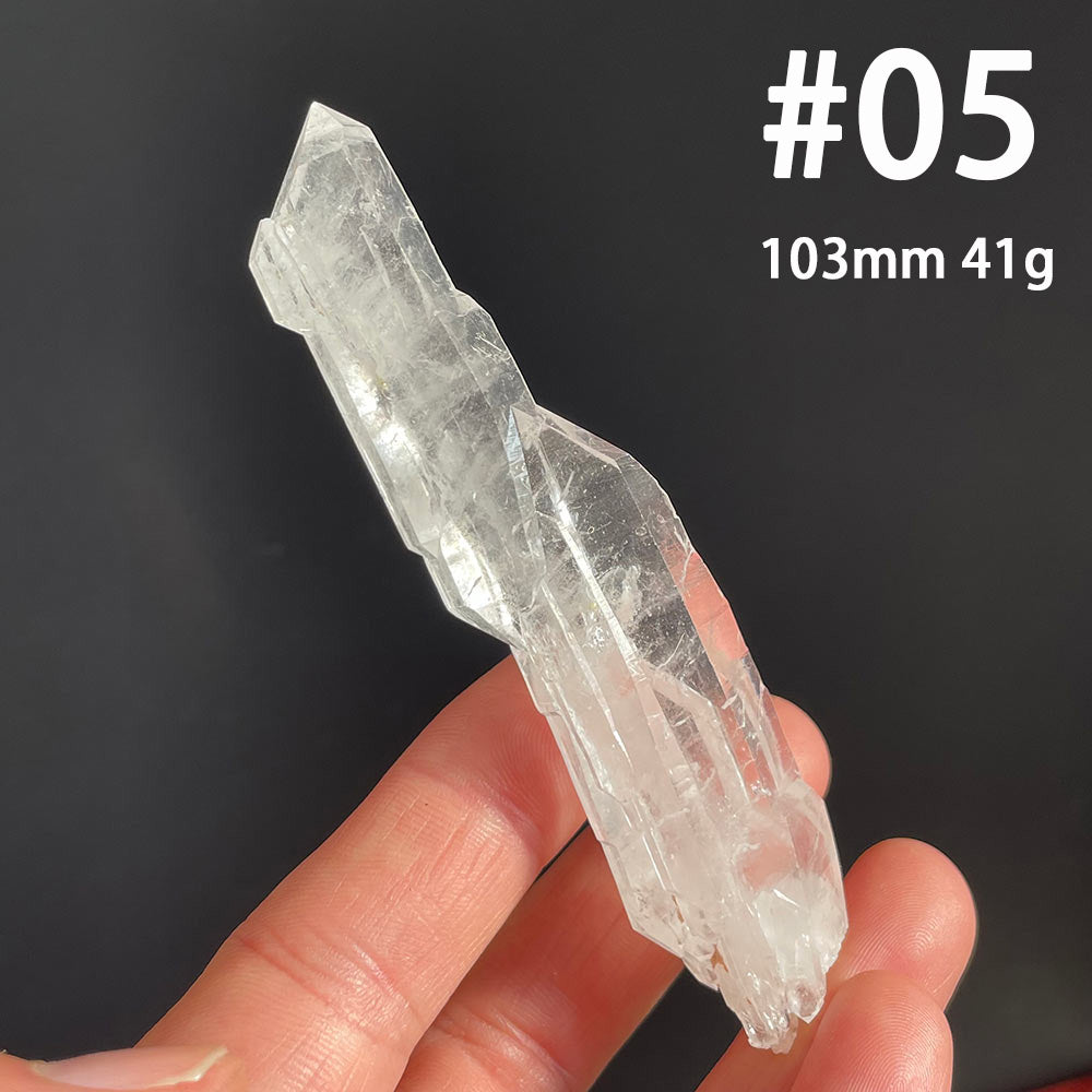 Natural Faden Quartz Crystal from Pakistan – Clear Tabular Mineral Specimen