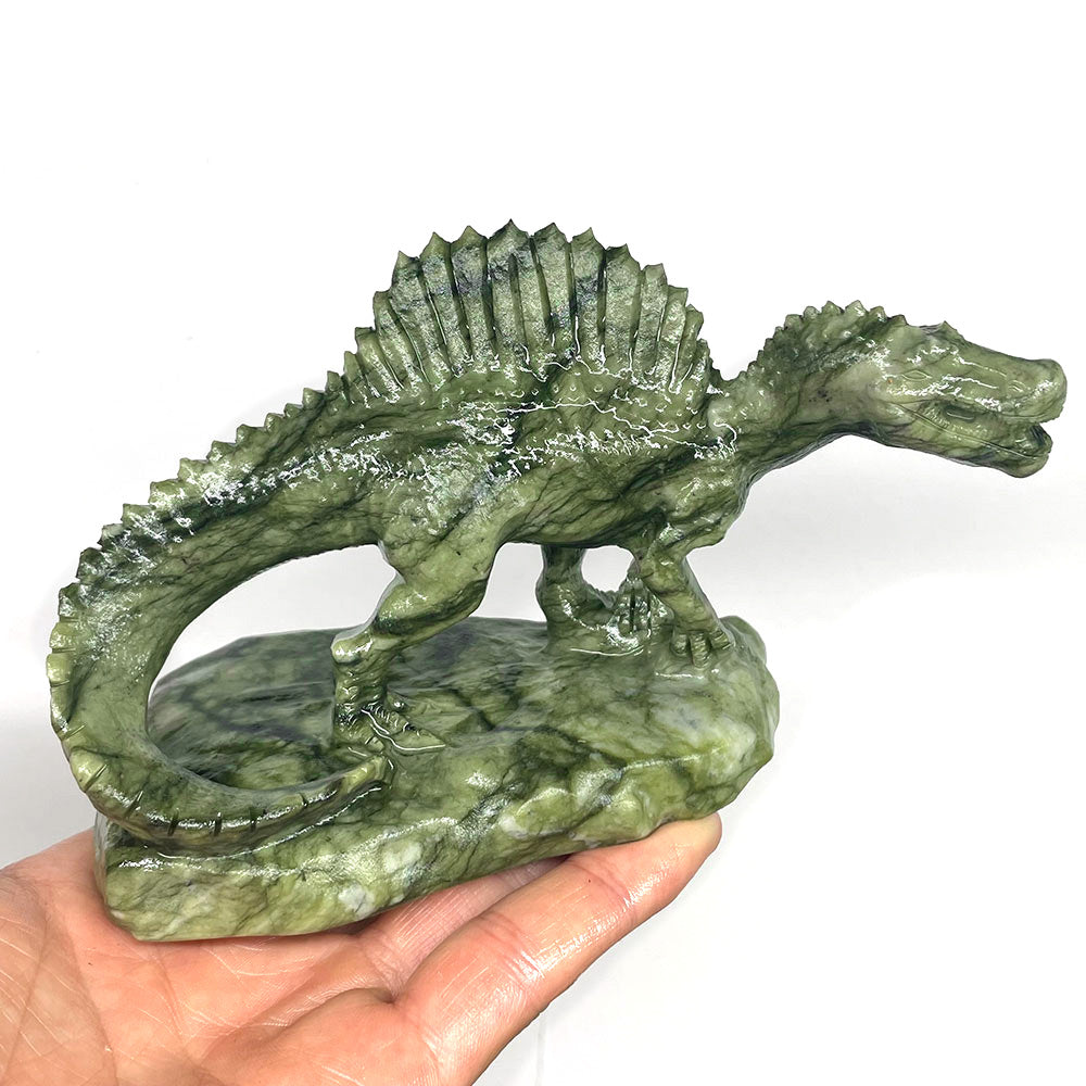 Large 5.7" Spinosaurus Dinosaur Carving – Heavy Natural Mineral Specimen