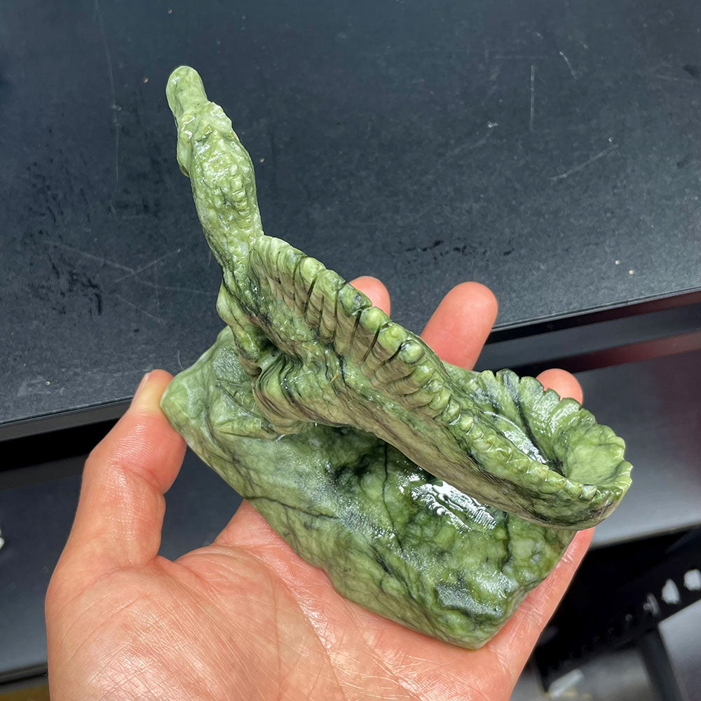 Large 5.7" Spinosaurus Dinosaur Carving – Heavy Natural Mineral Specimen