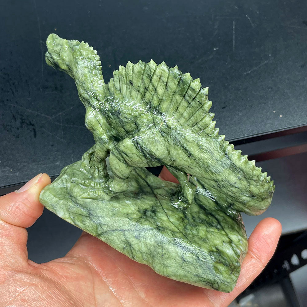 Large 5.7" Spinosaurus Dinosaur Carving – Heavy Natural Mineral Specimen
