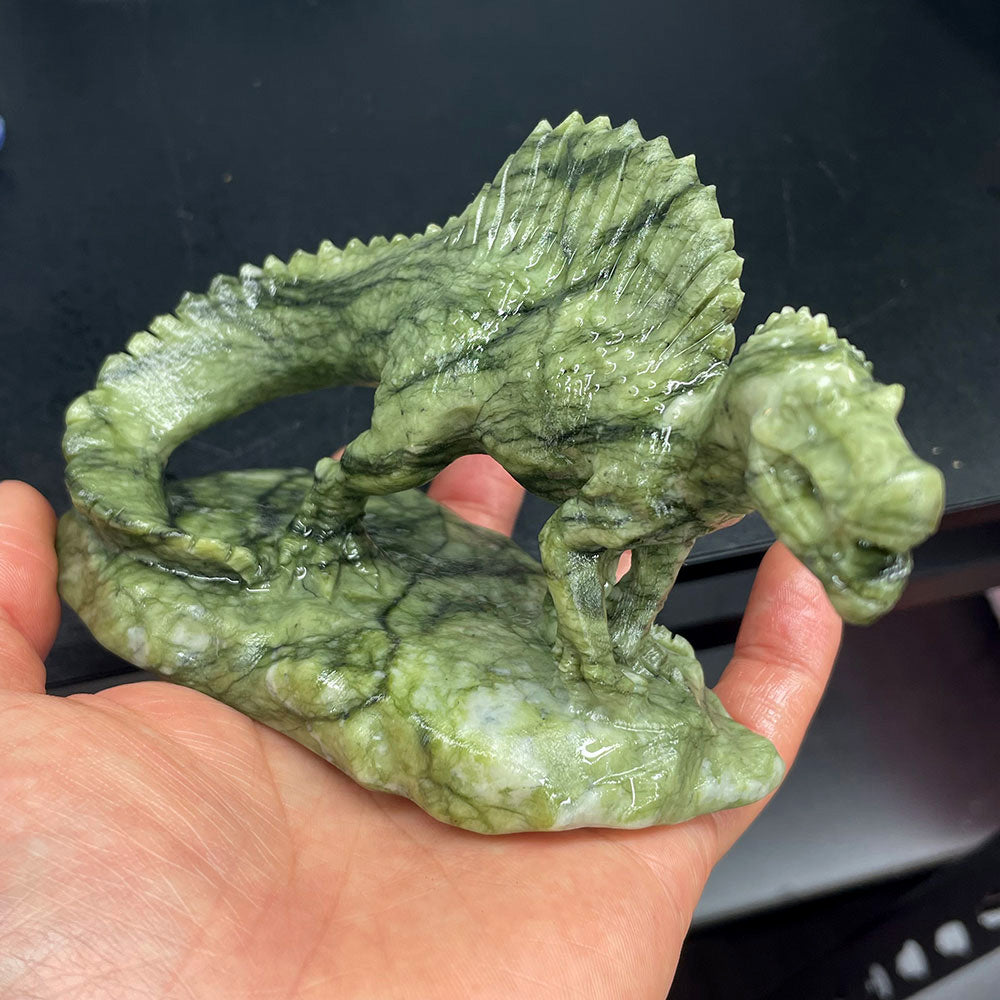 Large 5.7" Spinosaurus Dinosaur Carving – Heavy Natural Mineral Specimen