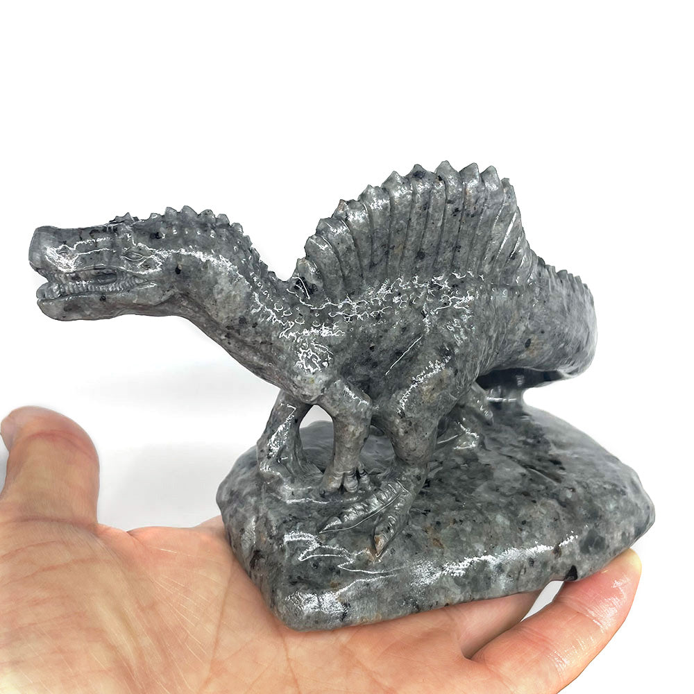 Large 5.7" Spinosaurus Dinosaur Carving – Heavy Natural Mineral Specimen