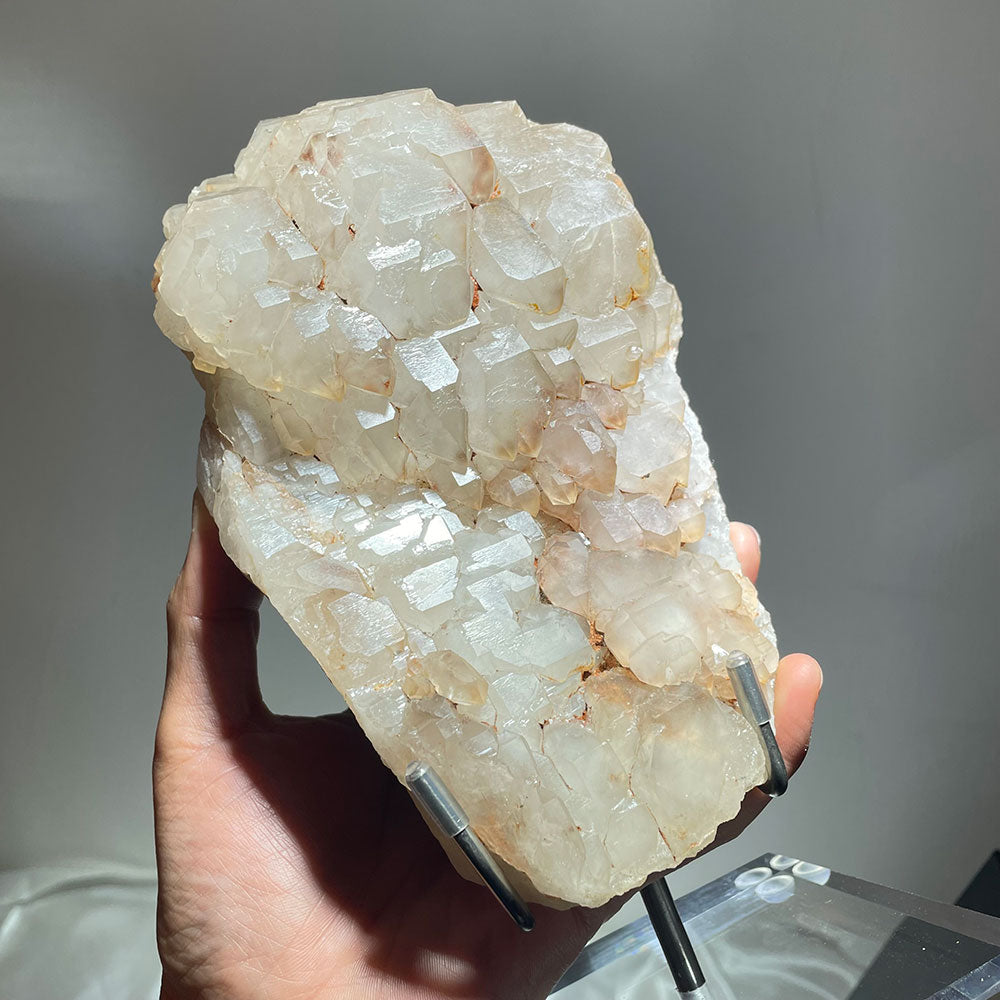 Large Madagascar Elestial Quartz Specimen on Stand – 2.6kg Skeletal Crystal