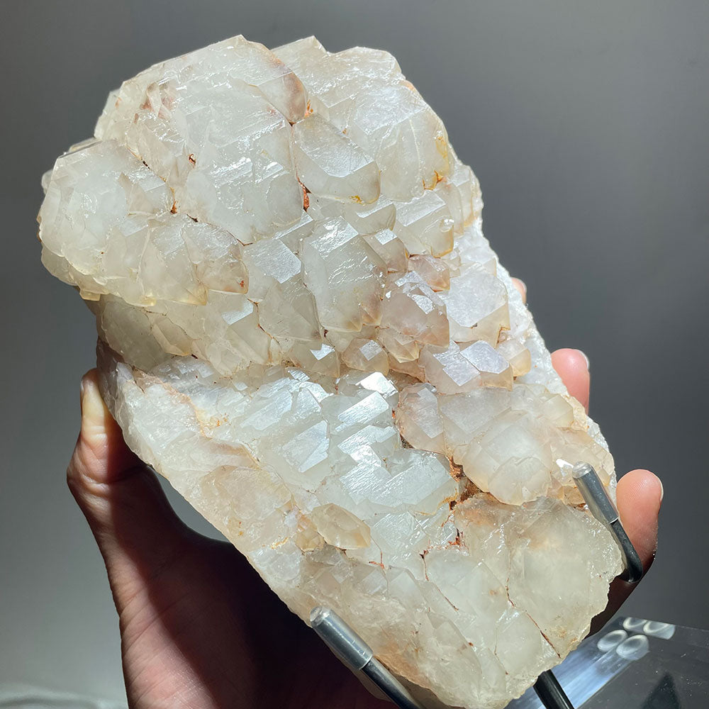 Large Madagascar Elestial Quartz Specimen on Stand – 2.6kg Skeletal Crystal