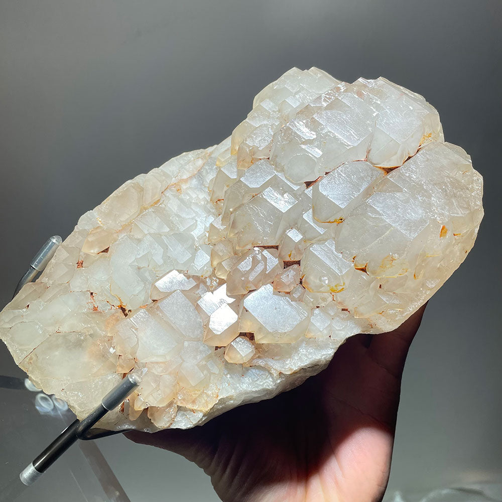 Large Madagascar Elestial Quartz Specimen on Stand – 2.6kg Skeletal Crystal