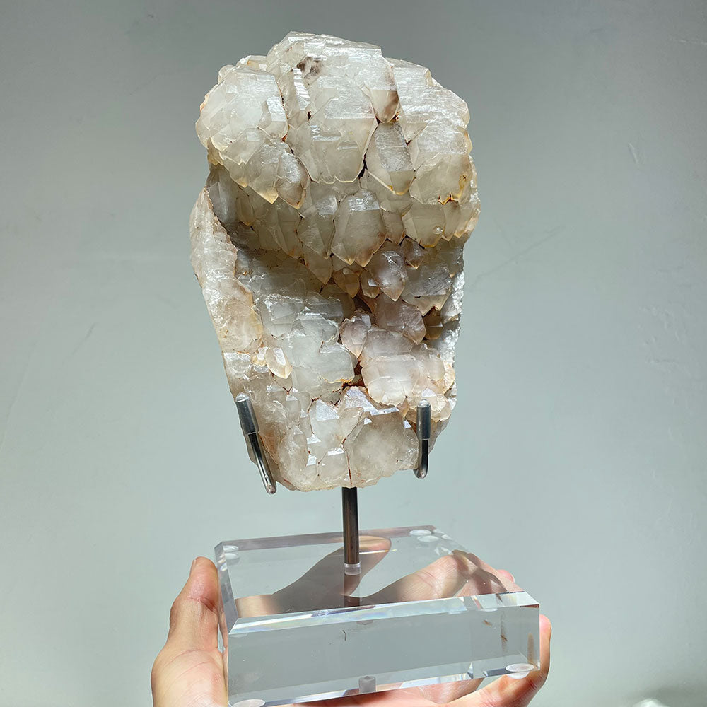 Large Madagascar Elestial Quartz Specimen on Stand – 2.6kg Skeletal Crystal