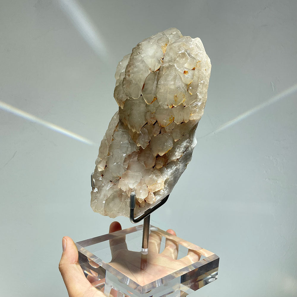 Large Madagascar Elestial Quartz Specimen on Stand – 2.6kg Skeletal Crystal