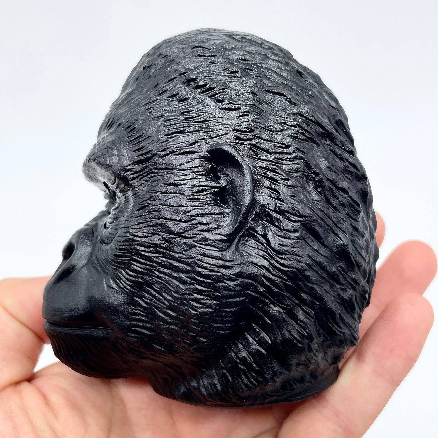 Black Obsidian Gorilla King Kong Crystals Figurine Healing Stone Collectible