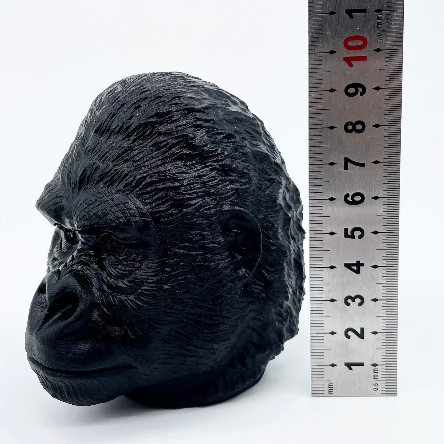 Black Obsidian Gorilla King Kong Crystals Figurine Healing Stone Collectible