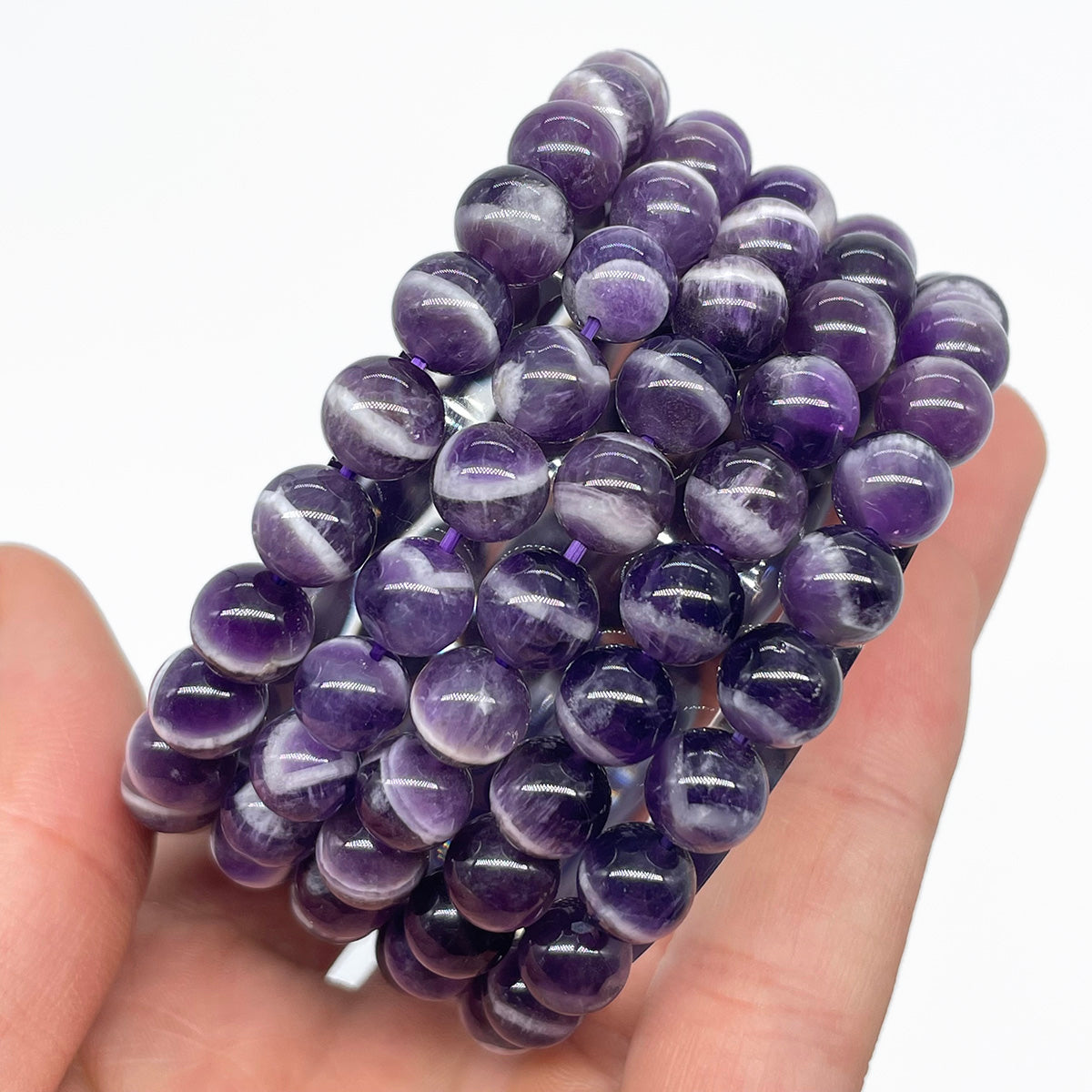 8mm Dream Amethyst Bead Bracelet Crystal Bracelet Healing Stones Bracelets For Women