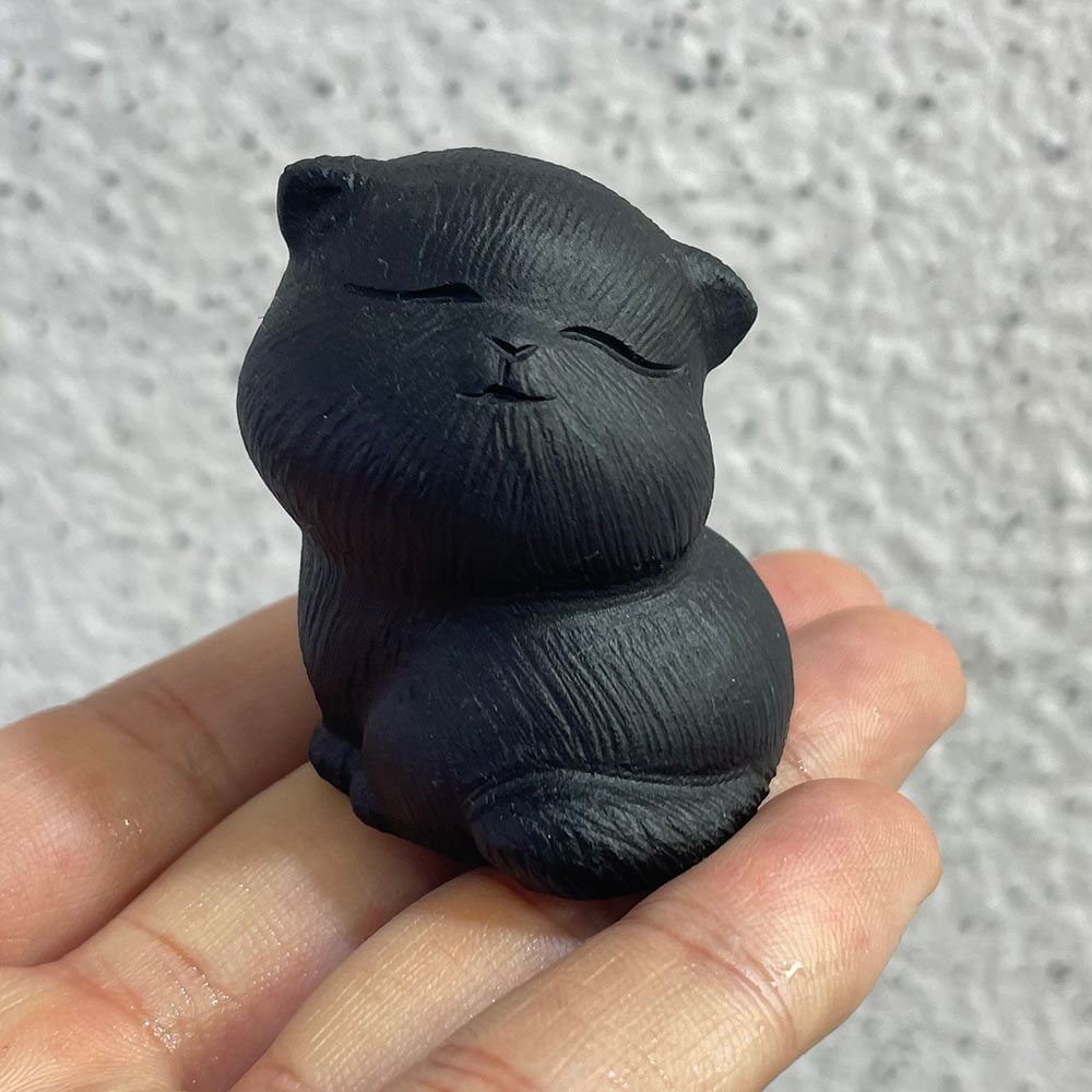 The Perfect Gift for Cat Lovers | Black Obsidian Crystal Cat