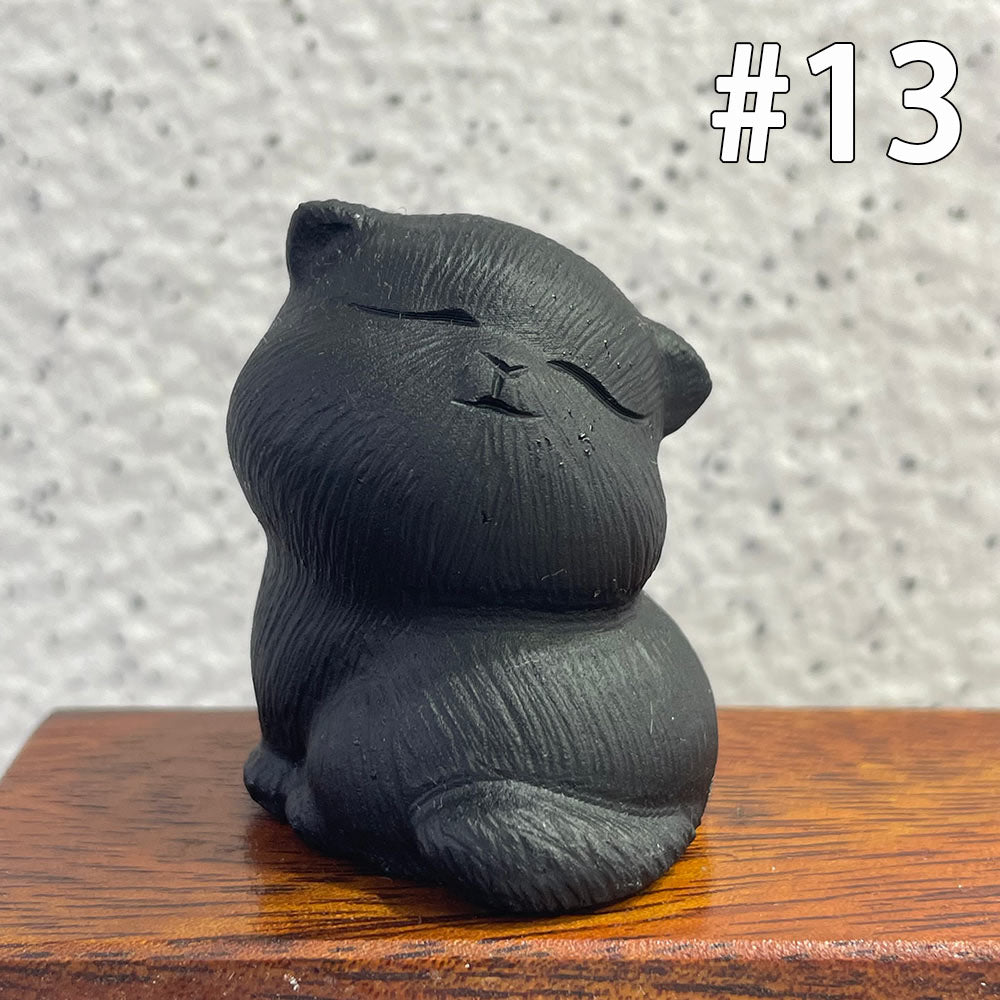 The Perfect Gift for Cat Lovers | Black Obsidian Crystal Cat