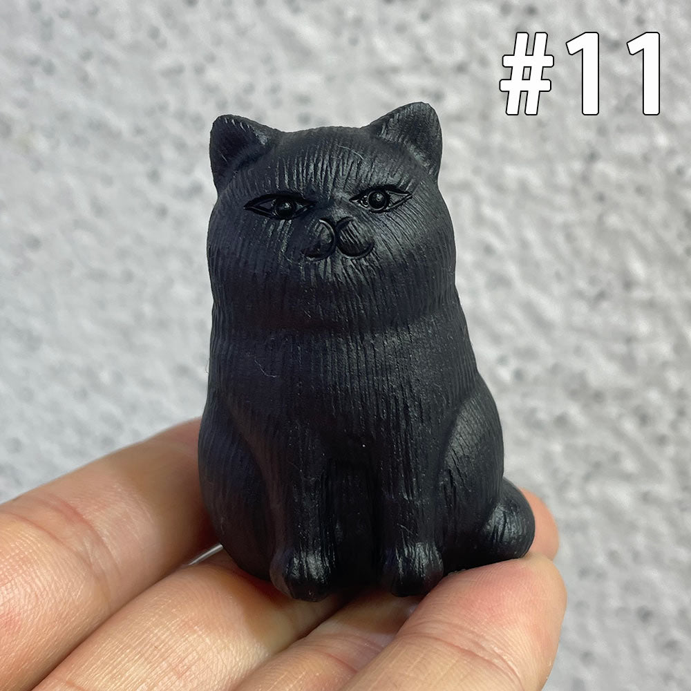 The Perfect Gift for Cat Lovers | Black Obsidian Crystal Cat