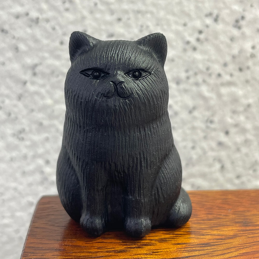 The Perfect Gift for Cat Lovers | Black Obsidian Crystal Cat
