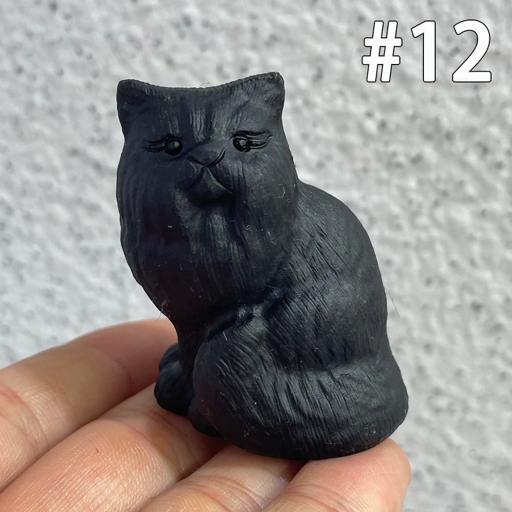 The Perfect Gift for Cat Lovers | Black Obsidian Crystal Cat