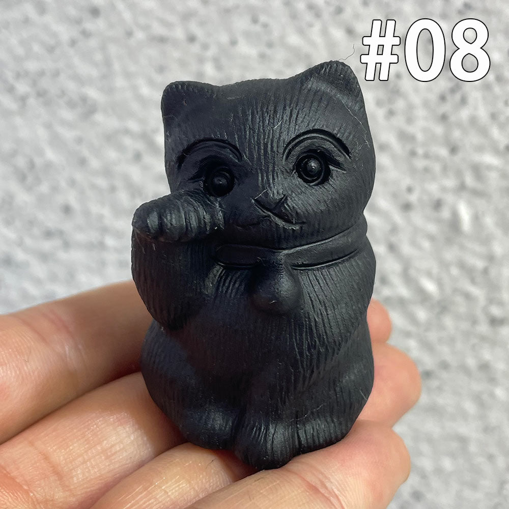 The Perfect Gift for Cat Lovers | Black Obsidian Crystal Cat
